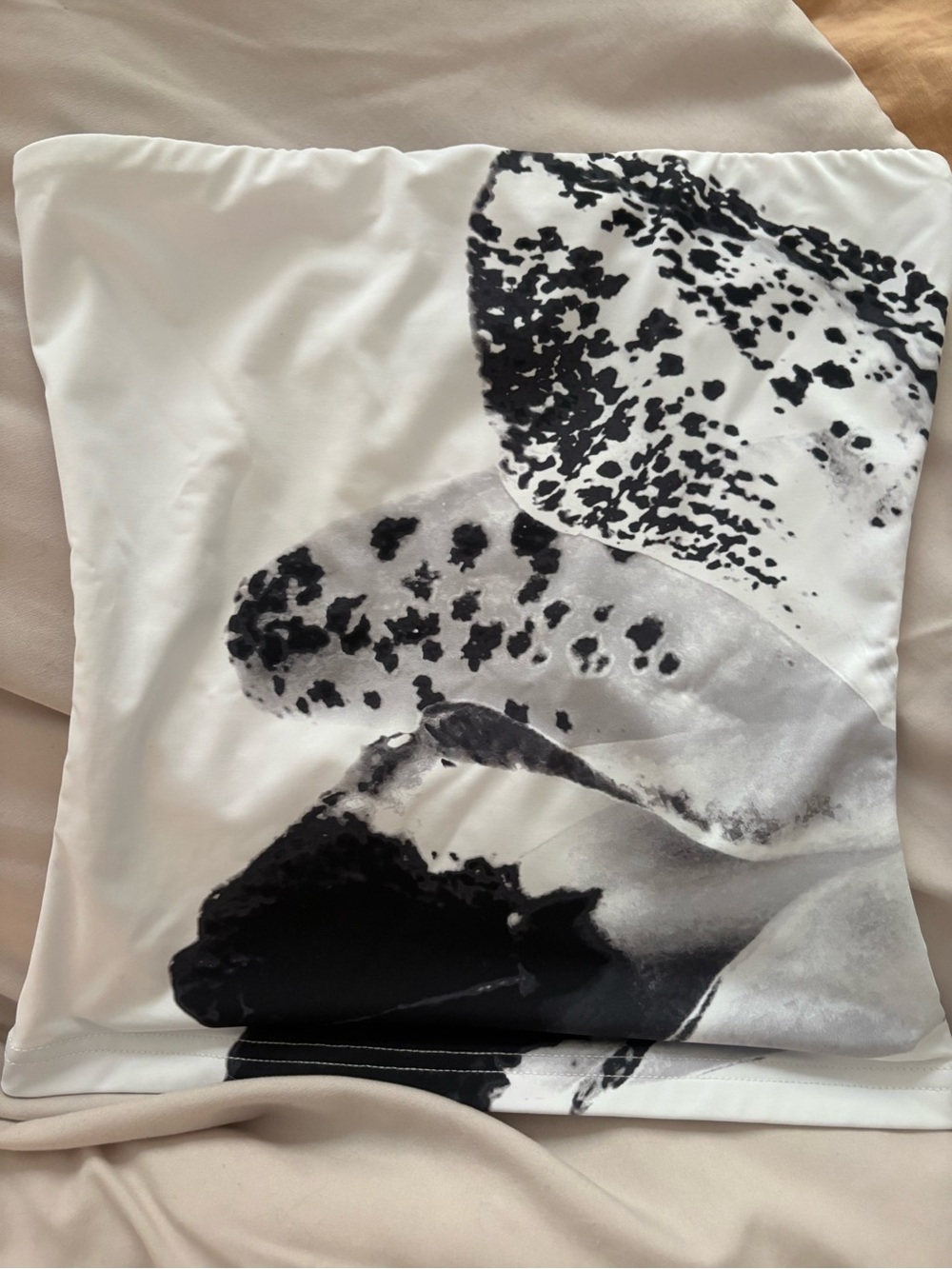 Black & White Abstract Strapless Top